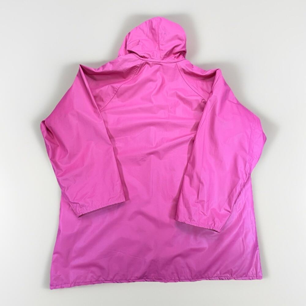 Misty Harbor Lined Rain Jacket Women's Large Pink Mid Length Hooded Coat Slicker - Picture 3 of 11